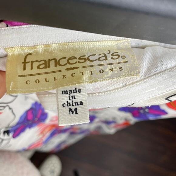 Francesca’s Womens Dress Size M Floral Strapless Sweetheart Neckline Mini - Picture 3 of 14
